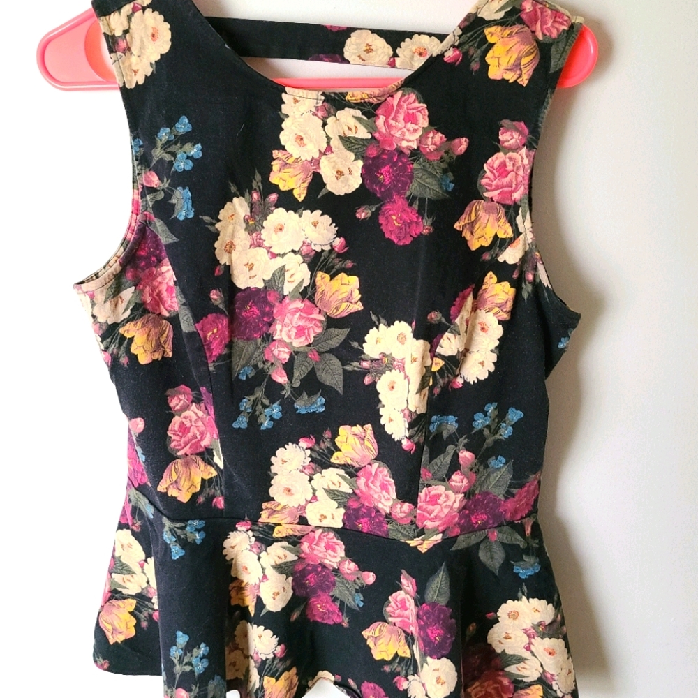 River Island Floral Peplum Top